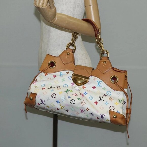 LOUIS VUITTON Monogram Multicolor Ursula Tote Bag White M40123 LV Auth 142693V - Picture 2 of 16